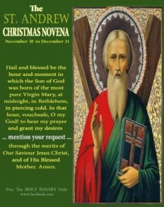 FEAST OF SAINT ANDREW THE APOSTLE - 30th NOVEMBER - Prayers and Petitions