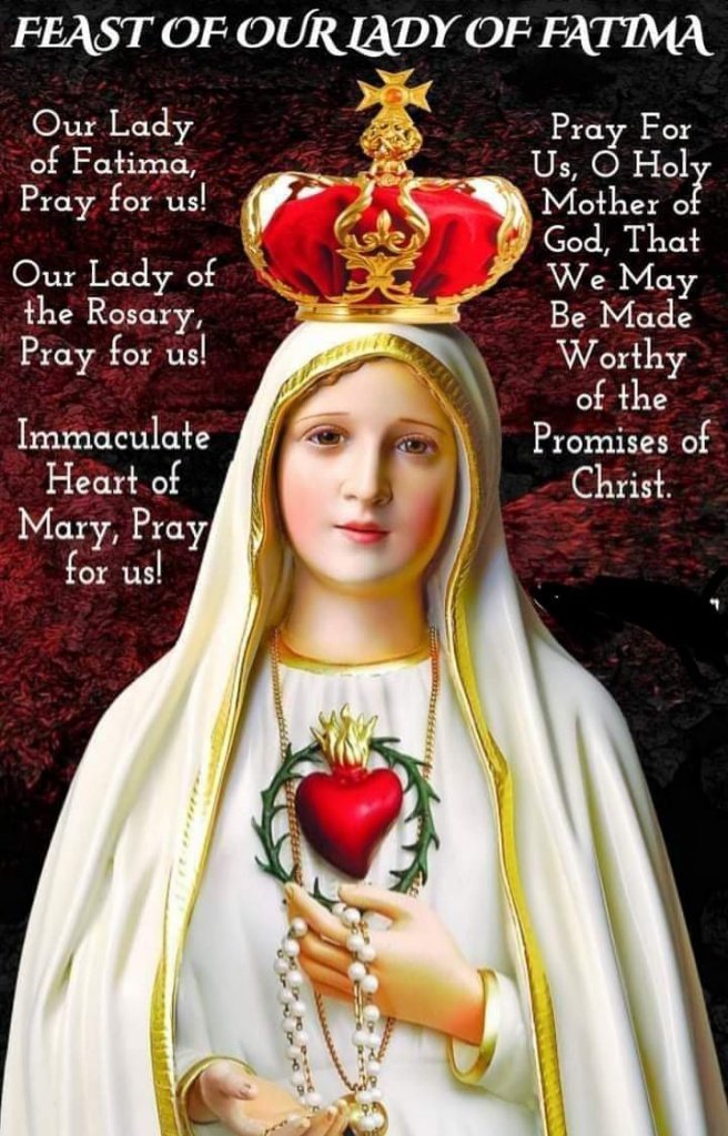 FEAST OF OUR LADY OF FATIMA – 13th MAY - Prayers and Petitions
