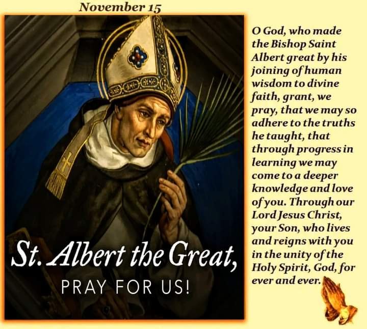 FEAST OF SAINT ALBERT THE GREAT - 15th NOVEMBER - Prayers and Petitions