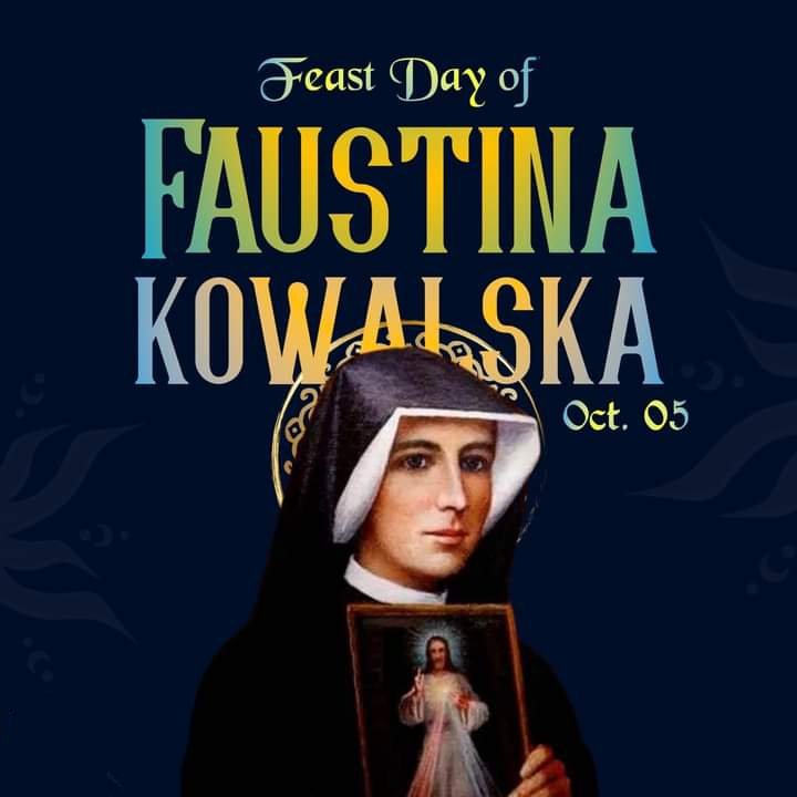 WMOS - You are Invited! St Faustina Feast Day Mass Monday Oct 5; 6